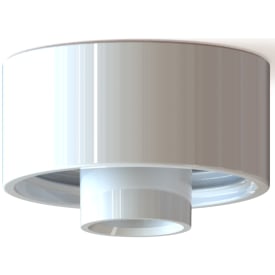 Loft- og Vægarmatur hvid glasur med 99 mm gevind IP54 E27