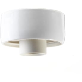 Loft- og Vægarmatur hvid glasur med 99 mm gevind IP20 E27