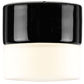 Loft- og Vægarmatur Opus 100/100 sort, mat opal LED 4W 2700K