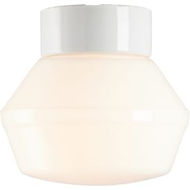 4 stk Loft- og Vægarmatur Classic hvid, blank opal E27