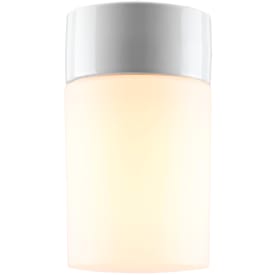 Loft- og Vægarmatur Opus 120 hvid, mat opalglas E27