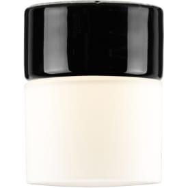 Loft- og Vægarmatur Opus 100/125 sort, mat opal LED 8W 2700K