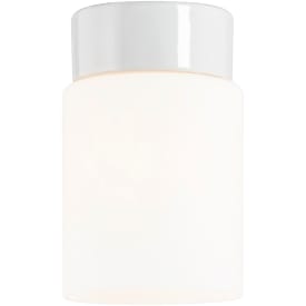 Loftarmatur Open Tina hvid, mat opalglas E27