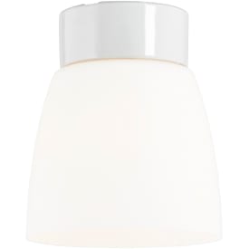 Loftarmatur Open Klara hvid, mat opalglas E27