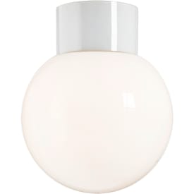 Loft- og Vægarmatur Classic Glob hvid 180 blankopal LED 8W 3000K