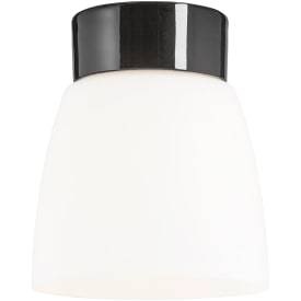 Loftarmatur Open Klara sort, mat opalglas E27