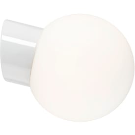 Vægarmatur Classic Glob hvid, 180 mat opalglas E27