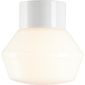 Loft- og Vægarmatur Classic hvid, blank opal E27