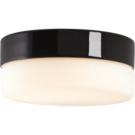 Loft- og Vægarmatur Opus 200/100 sort,mat opal LED 12W 3000K