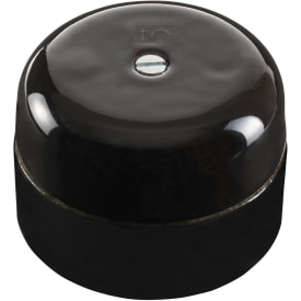 Koblingsdåse porcelæn rund Ø50 mm, 4x3x2,5 mm2 400V IP20 sort