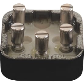 Koblingsdåse porcelæn firkantet, 5x3x2,5 mm2 400V IP20 sort