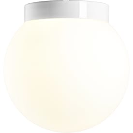 Loftarmatur Classic Glob hvid, 300 mat opalglas E27