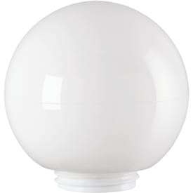 6 stk Skærm glob blank opal gevind 84,5mm Ø180mm højde 163mm