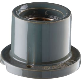 Fatning E27 grå glasur med klemhylse for polskruer