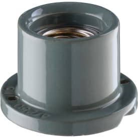 Fatning E27 grå glasur med trådfäste