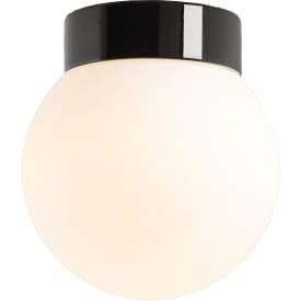 Loft- og Vægarmatur Classic Glob sort,200 matopal LED 10W 3000K