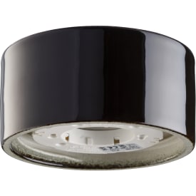 Loft- og Vægarmatur sort glasur med 99 mm gevind IP44 LED