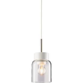 Pendel Tova hvid/hvid, klart glas E27