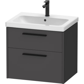 Duravit D-Code møbelpakke, 65x48 cm, mat sort