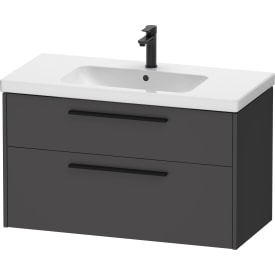 Duravit D-Code møbelpakke, 100x48 cm, mat sort