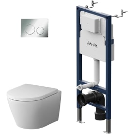 AM.PM Flash toiletpakke, uden skyllekant, hvid/krom