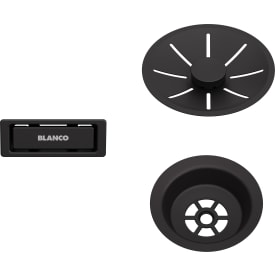 Blanco InFino kurveventilsæt, manuel, Ø82 mm, mat sort