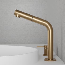 Scandtap Harmonized B2P håndvaskarmatur, udtrækstud, børstet messing