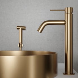 Scandtap Voyage B håndvaskarmatur, børstet messing