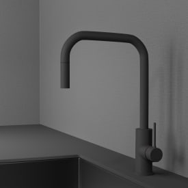 Scandtap Accent Square D køkkenarmatur, udtrækstud, mat brun