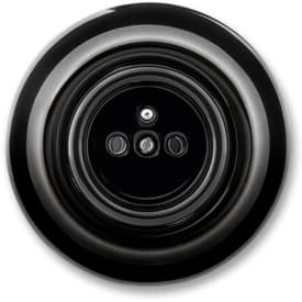 ABB Decento pinjord stikkontakt, sort