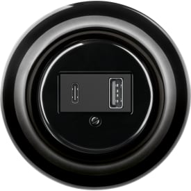 ABB Decento USB-A+C-stickkontakt, svart