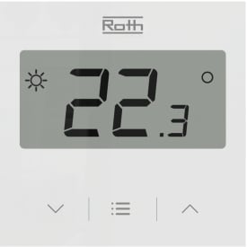 Roth Touchline SL digital romtermostat, For innbygging, med display, Hvit