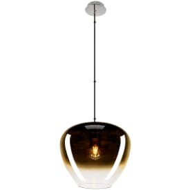 SLV Pantilo Convex pendellampa, krom/guld, Ø40 cm