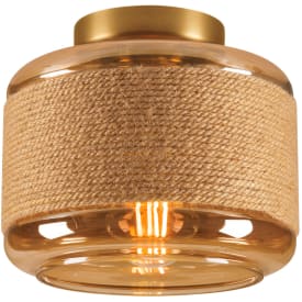 SLV Pantilo Rope væg- og loftlampe, guld, Ø19 cm