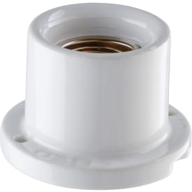 Loftfatning E27 hvid glasur for sauna med klemhylse