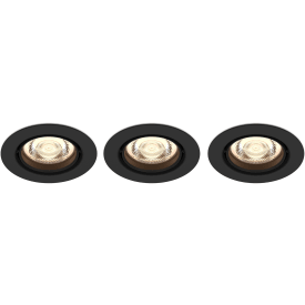 Philips myLiving Impala indbygningsspot, sort, 3-pak