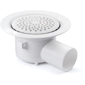 Purus Oden afløbsskål, til vinylgulv, Ø75 mm, hvid