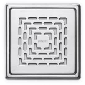 Purus Classic afløbsrist, rist og ramme, 154x154 mm, rustfrit stål