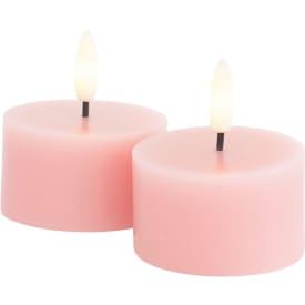 Sille Fyrfadslys 2 stk. sæt, Ø6xH3,4cm, Light Pink