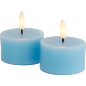 Sille Fyrfadslys 2 stk. sæt, Ø6xH3,4cm, Blue Skye