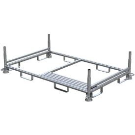 Schake transport-/opbevaringsstativ til spærrebomme, med tværrør