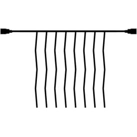 Sirius Top-Line lysgardin utendørs, 100 varmhvite lys, 1,1x1 meter, forlenger