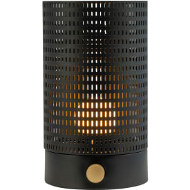 Dyberg Larsen Mesh genopladelig bordlampe, sort