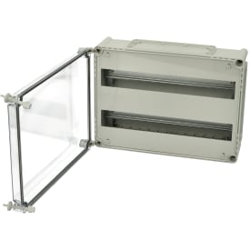 Fibox DIN-Skinnekasse,  2x19 moduler, 38x28x13 cm
