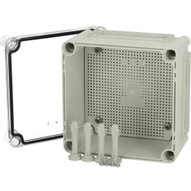 Montagekasse EKHA MPI 130 T 190x190 mm m/klart låg og mont.plade