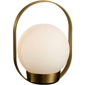 Antidark Palla genopladelig bordlampe, poleret messing