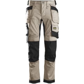 Snickers 6241 AllroundWork arbetsbyxor med stretch, khaki/svart, st 162