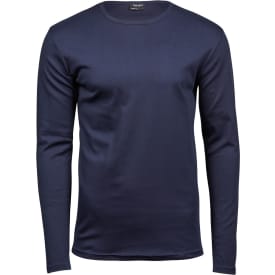 Tee Jays Interlock langærmet T-shirt, Navy, 2XL