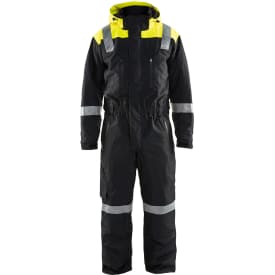 Blåkläder Workwear 6787 vinter kedeldragt, sort/hi-vis gul, str. D104