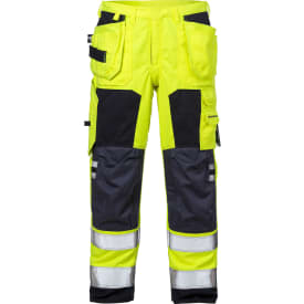 Fristads Flamestat håndværkerbukser 2075, Hi-vis Gul/Marine, C56